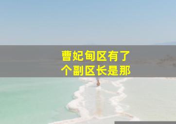 曹妃甸区有了个副区长是那