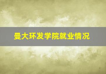 曼大环发学院就业情况