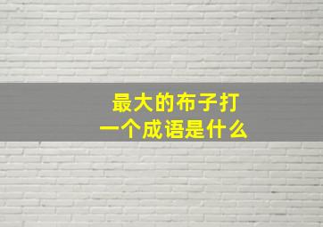 最大的布子打一个成语是什么