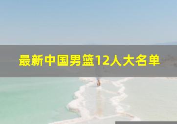 最新中国男篮12人大名单