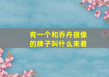 有一个和乔丹很像的牌子叫什么来着