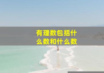 有理数包括什么数和什么数