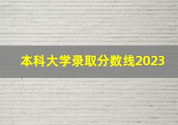 本科大学录取分数线2023