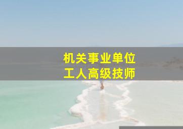 机关事业单位工人高级技师