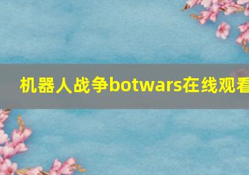 机器人战争botwars在线观看