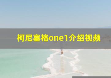 柯尼塞格one1介绍视频