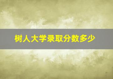 树人大学录取分数多少