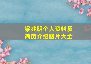 梁兆明个人资料及简历介绍图片大全