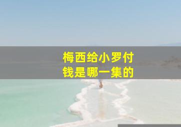 梅西给小罗付钱是哪一集的