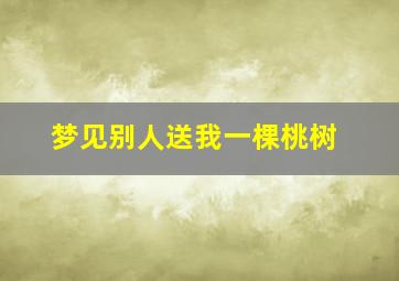 梦见别人送我一棵桃树