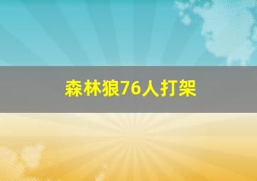 森林狼76人打架