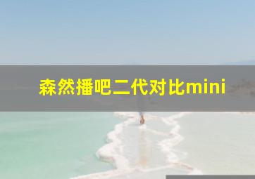 森然播吧二代对比mini