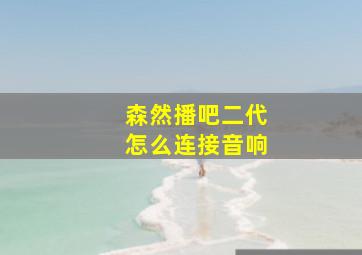 森然播吧二代怎么连接音响