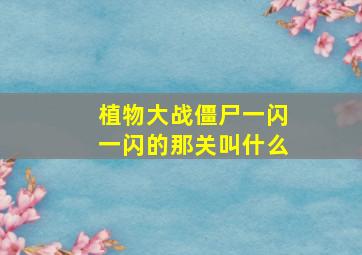 植物大战僵尸一闪一闪的那关叫什么