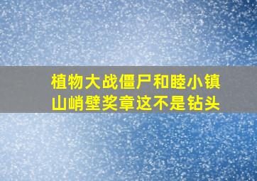 植物大战僵尸和睦小镇山峭壁奖章这不是钻头