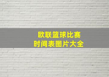 欧联篮球比赛时间表图片大全