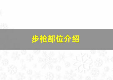 步枪部位介绍