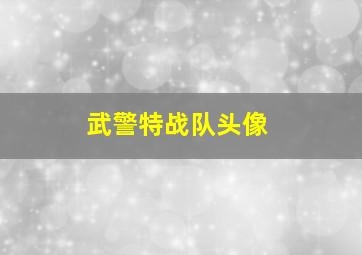 武警特战队头像