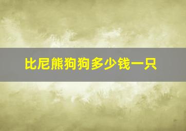 比尼熊狗狗多少钱一只