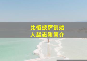 比格披萨创始人赵志刚简介