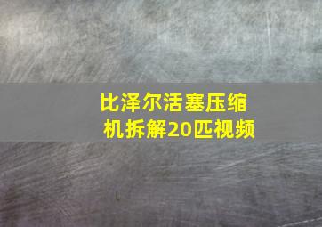 比泽尔活塞压缩机拆解20匹视频