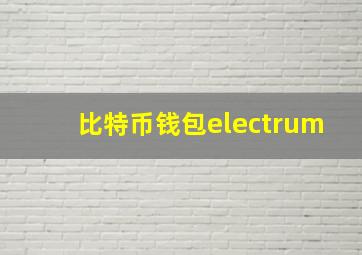 比特币钱包electrum