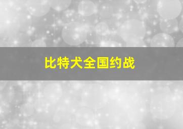 比特犬全国约战