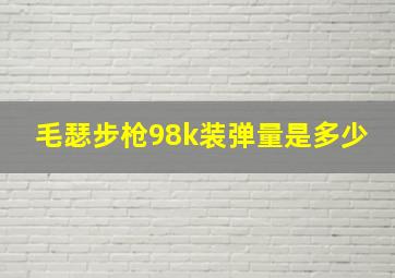 毛瑟步枪98k装弹量是多少