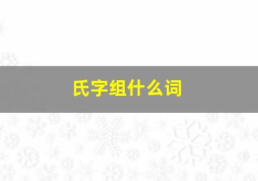 氏字组什么词