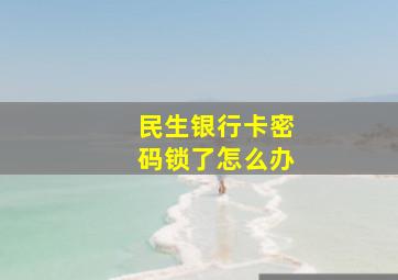 民生银行卡密码锁了怎么办