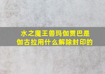 水之魔王兽玛伽贾巴是伽古拉用什么解除封印的