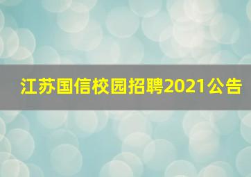 江苏国信校园招聘2021公告