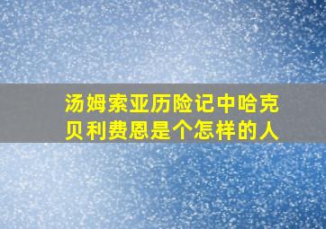 汤姆索亚历险记中哈克贝利费恩是个怎样的人