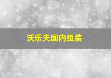 沃乐夫国内组装