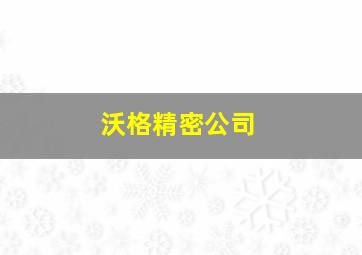 沃格精密公司