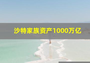 沙特家族资产1000万亿