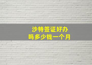 沙特签证好办吗多少钱一个月