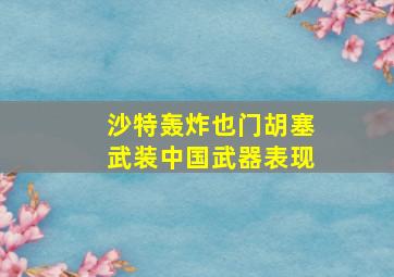 沙特轰炸也门胡塞武装中国武器表现