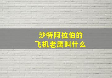 沙特阿拉伯的飞机老鹰叫什么