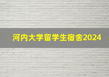 河内大学留学生宿舍2024