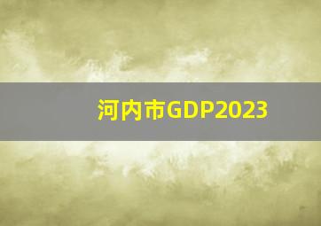 河内市GDP2023