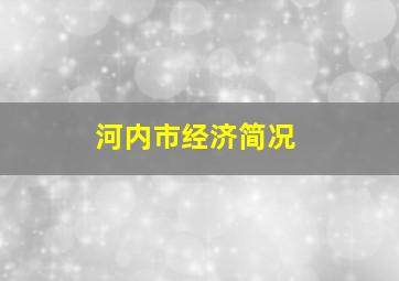 河内市经济简况