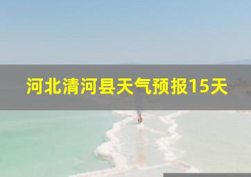 河北清河县天气预报15天