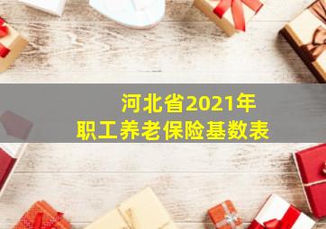 河北省2021年职工养老保险基数表