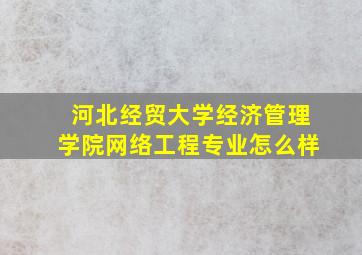 河北经贸大学经济管理学院网络工程专业怎么样