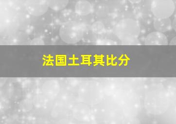 法国土耳其比分