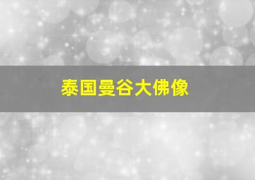 泰国曼谷大佛像