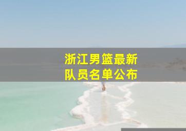 浙江男篮最新队员名单公布