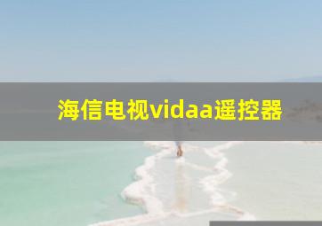 海信电视vidaa遥控器