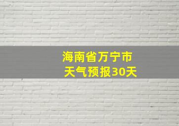 海南省万宁市天气预报30天